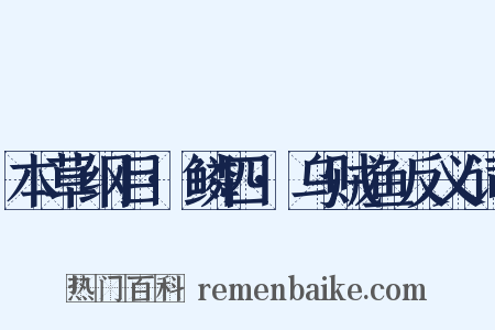 本草纲目·鳞四·乌贼鱼反义词是什么意思的图片
